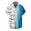 Мужские повседневные рубашки Custom Luxury Hawaiian Camisa негабаритная гладкая Harajuku Vintage Patter