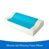 Cooling Silicone Gel Memory Foam Pillow Orthopedic Healing Cushion Slepping Pillows Neck Cervical For Adult Student 231222