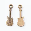 Charms 100 bitar av retro metall zinklegering gitarrhänge för DIY handgjorda smycken halsband som gör 7216