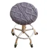 Couvoirs de chaise 2024 Velvet Stretchy Bar Tabouret Round Cushion Barstool Hlebcovers Cover