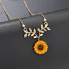 Collier de personnalité coréen Pearl Sun Flower Fashion Fashion Fashion Sunflower Pendant272W