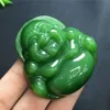 Großhandelspreis feiner Schmuck Grün Jade Stein Buddha Natural Hetian Jasper Edelstein Anhänger