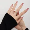 Cluster Rings Karloch S925 Sterling Silver Ring Premium Square Zircon Inlaid Wedding Series Fashion Temperament Closure