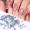 Nagelglitzer 6 Farben Funkle Pailletten Opal Pulver unregelmäßiger Aurora Flocken Maniküre Schimmer Design WN Serie Großhandel Großhandel