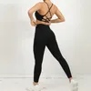 Actieve sets workout dames lycra gym set vrouwen push up sport bra leggings outfit voor vrouw sportkleding yoga kleding draagt ​​roodbruine marine