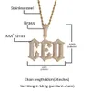 Hip Hop Diamond Letter Pendant Halsband Anpassade namn Pendants Gold Silver Plated Mens Bling Jewelry Gift258U