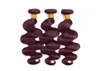 Burgund Brasilienswellige Weave -Bündel Wein Red 99J Jungfrau Hair Body Wave 34 PCs Lot Remy Human Hair Extensions7681111111111