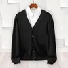 Pulllaes pour hommes Color Color Cardigan V Sweater Noup