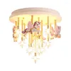 Chandeliers Merry Go Round Shape Led Cute Bedroom Lights For Girls Baby Room Kids Boy Ing Kds Chandelier Lamp