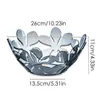 Plates Kitchen Fruit Bowl Transparent Flower Cutout Tray Petal Shape Storage For Bread Vegetables Candy Fruits And