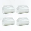 Take Out Containers 4Pcs Cupcake Box With Handle And Paper Tray Rectangular Roll Container Clear Sushi Cake Bread Pastry Mousse Fruits