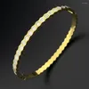 Bangle 2023 Fashion Cuban Chain Natural Shell Men Bracelet Classic roestvrij staal 5 mm breedte vrouwen sieraden geschenken