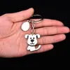 50pcs lot 360-revolving cat keychain cute key ring for women dog key chain key holder portachiavi bag charm 276K