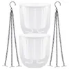 Vases 2 PCS Flowerpot Pots suspendus pour extérieur jardinage décoratif Plans de jardinières extérieures en plastique