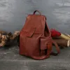 Bolga da escola Mochila de couro retro genuíno 2024 Primavera de grande capacidade Capacho Mulheres Bolsa Pacote Viagem Anti -Roubo Mochilas SAC A DOS