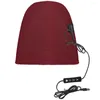 Berets Ear Care Knitting Hat USB Powered Smart Heating Caps Windproof Temperature Adjustable For Outdoor Sport Cycling Hiking