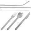 Dinnerware Sets Knife Straws Stainless Steel Fork Serving Utensils Party Tableware Cutlery Spoon Parties Buffet