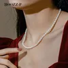 Hoozz.p Top Fashion Pearl Collier Natural White Rice Perles de riz blanc 925 Bijoux de perles fins en argent pour femmes cadeaux 231222