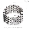 Watch Band Strap Style 25 mm Super Width Men's Men's Conted en acier inoxydable Silver Noble Eleency Bracelet Drop 270F