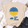 Women's T Shirts Ukrainian Ukraine Rwa T-shirts Women Summer Streetwear Tshirt Girl Graphic Clothes