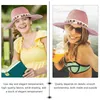 Boinas 1pc elegante chapéu de borla de verão resistente ao sol feminino para ao ar livre
