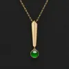 Hot Sale 100% Natural Jadeite Jade Gold Pendant For Woman