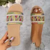 Slippers Women's Platform Summer Fashion Beach Sandals Casual Heeled Bohemian Handmade Weave Ladies Espadrilles 2024