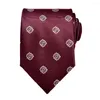 Bow Ties Wine Red 8cm pour hommes à cravate de cravate carrée