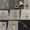 DY 20 -stijl merkontwerper met doos dames hanglagers kettingen klassieke mannen goud zilver vintage verschillende kruisenvorm diamanten ketting lengte 50 cm geschenk sieraden