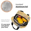 Dinnerware Yellow And Brown Mountain Lunch Box Insulated With Compartments Reusable Tote Handle Portable For Kids Picnic School