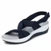 Sandaler Kvinnor 2023 Summer Closed-Toe Roman Arch Platform Wedge Flat för att öka storleken