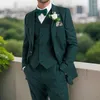 Men's Suits Man 2024 pour le marié Tuxedos Slim Fit (veste pantalon de gilet) 3 pièces Blazer Blazer Hommes Custom Tuxedo