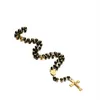 Tröjekedja Långt halsband Jesus Kristus Crucifix Cross Rosary Halsband med silikon rostfritt stål manliga smycken NC-210208U