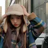 Beretti giapponesi da donna coreana cappello agnello velluto lei feng autunno e studentessa invernale ragazza carina eacino per le orecchie da sci.