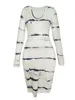Sukienki plus size LW Striped BodyCon Sukienka jesienna długi rękaw Maxi moda swobodna dla kobiet ubrania vestido