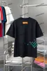 xinxinbuy 2024 Men designer Tee t shirt color Letter gradient printing short sleeve cotton women Black white gray XS-3XL