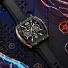 Wristwatches LIGE Luxury Fashion Quartz Man Clock Square Creative Silicone Strap 50MWaterproof Watch For Men Luminoius Casual Date