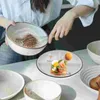 식기 세트 1pc 어린이 저녁 식사 오찬 플레이트 세라믹 분할 접시 임의 스타일