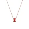 Colliers pendants en titane coréen en acier rose rose cristal chiffres romains collier motif pour femmes bijoux de mode de fêtard des filles 235