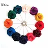 KOTUTE 20pcs 22 Farben handgefertigtes Revers Camellia Blume Pin Frauen Männer Brosche Pin Hochzeit Boutonniere Mode Schmuck266t