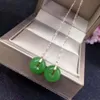 Minimalist Elegant Jade Gemstone Jewelry Eardrop Gold 5X10mm Natural Apple Green Hetian Jasper Pendant Earring