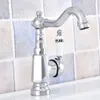 Robinets d'évier de salle de bain bassin robinets chromés polis à 360 degrés pivotants à manche monotage à lavabo de cuisine Tapisseur ZSF638