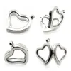 Heart magnetic glass floating charm locket Zinc Alloy chains included for LSFL042727