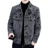 Men's Jackets Men Winter Jacket Coat Thick Warm Lapel Single-breasted Windproof Mid Length Casual For Fall