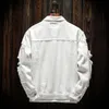 4xl Beyaz Yırtık Denim Ceketler Menwomen hip hop delikleri Sıradan moda sıkıntılı sokak kıyafetleri katı erkek kot ceket 231222