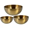 Dinnerware Sets 3 Pcs Salad Bowl Metal Mixing Bowls Stainless Steel Soup Storage Organizer Container Large Noodles