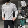 Chemises décontractées pour hommes Mens 70S Retro Print Shirt à manches longues Blouse de chemisier Loose Tops T Gary Up Abel Mode masculin occidental