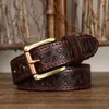 Belts Fashionable And Trendy Embossed Double-sided Thickened Belt Men's Leather Needle Buckle Top Layer Cowhide Women's