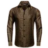 Camicie casual maschile designer viola da uomo viola seta paisley a manica lunga girare slim slip camicia per feste di affari per matrimoni maschili