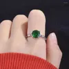 Cluster Rings Vintage 925 Silver Creative Bamboo Women's Emerald Open Ring Party Gift Jewelry Wholesale